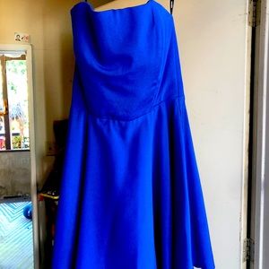 Royal blue strapless